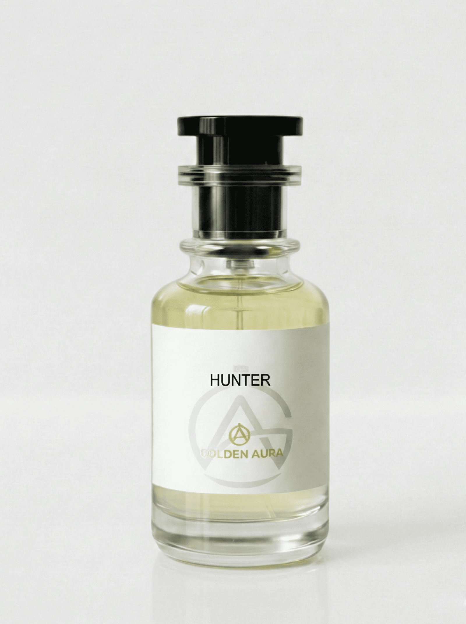 Fragrance bottle labeled 'HUNTER'